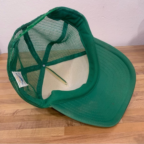 Vintage John Deere Logo Mesh Back Trucker Hat Adjustable Snap Back NISSIN Cap - Picture 5 of 7